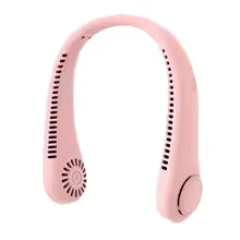 Mini hanging handheld leafless hanging neck fan portable silent outdoor usb charging super long life portable cooling lazy small
