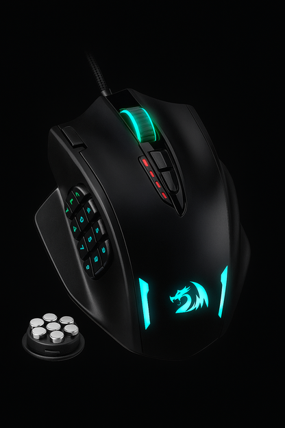 Redragon M908 RGB Backlight LED USB Wired Gaming Mouse 18 Programmable Mouse Buttons 12400 DPI